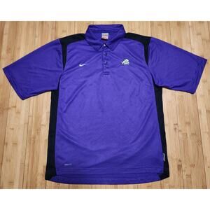Vintage Nike Dri Fit TCU Horned Frogs Big XII Athletic Conference Polo Men Small